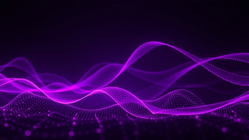 Abstract visualization of real-time voice data flowing through neural networks with minimal latency