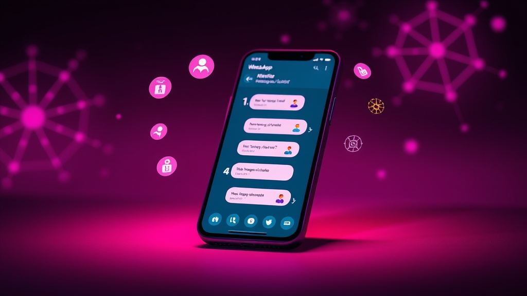 WhatsApp Business automation interface with AI voice integration for clinics
