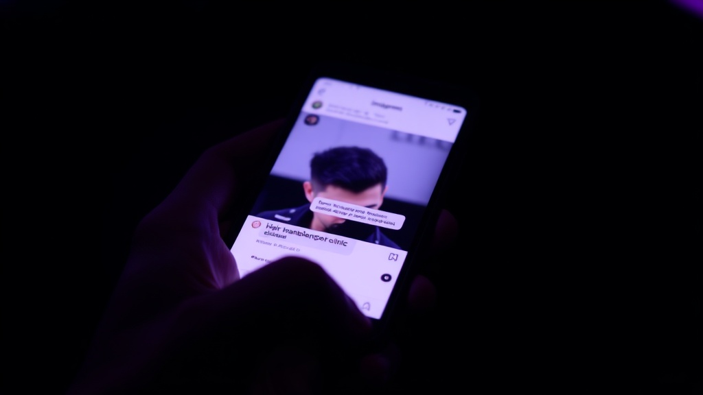 Instagram reklamı sonrası mobil ekranda açılan sohbet arayüzü